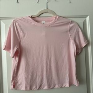Lululemon Baby Pink Crop Tee size 4